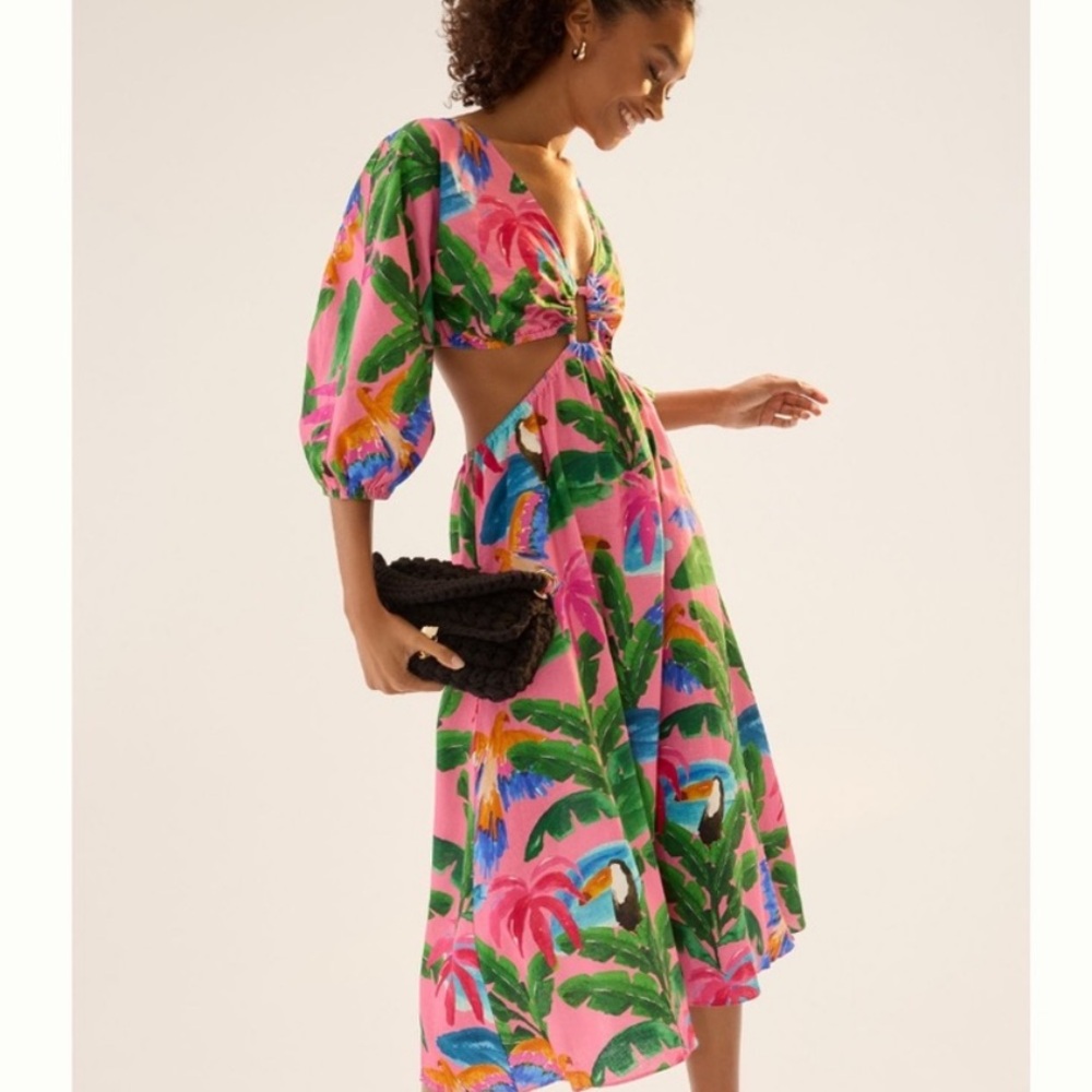 NWT Anthropologie farm rio midi dress size m petite